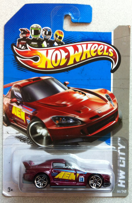 AEM Honda S2000 Hot Wheels Race Car in Purple