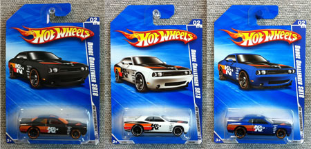 K&N 2008 Dodge Challenger Hot Wheels in Black, White and Blue
